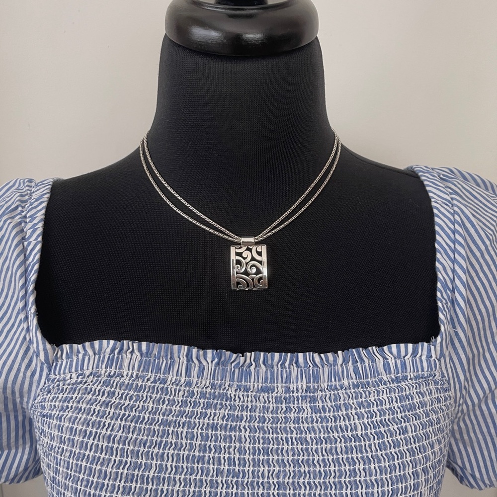 Vintage Brighton Scroll Pendant Necklace